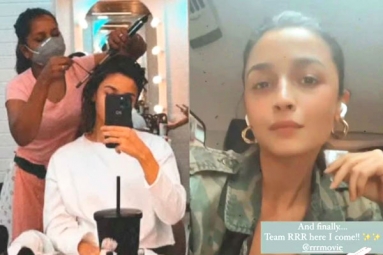 Alia Bhatt is back to the Sets of RRR Alia Bhatt is back to the Sets of RRR