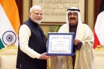 Narendra Modi breaking, Narendra Modi breaking, narendra modi gets kuwait s highest honour, H w bush