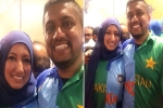 Ind vs Pak ICC World Cup, Indo-Pak Jerseys, ind vs pak icc world cup 2019 indian pakistani couple spotted wearing half and half indo pak jerseys, Icc world cup 2019