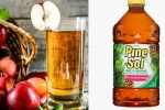 Apple juice, Pine Sol given to kids, preschoolers served with cleaning liquid to drink instead of apple juice, Female students