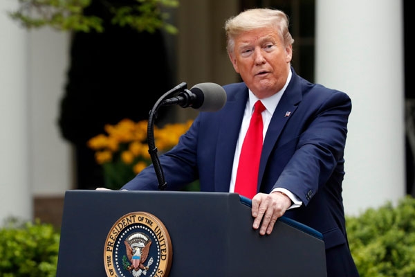U.S has rode over the peak of new coronavirus cases: Donald Trump
